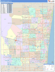 Broward County, FL Wall Map