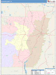 Calhoun County, FL Wall Map