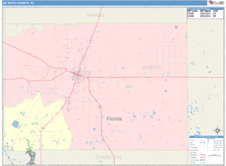 DeSoto County, FL Wall Map