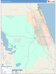 Flagler County, FL Wall Map