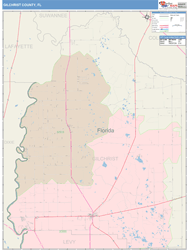 Gilchrist County, FL Wall Map