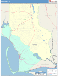 Gulf County, FL Wall Map