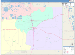 Hardee County, FL Wall Map