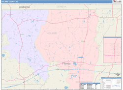 Holmes County, FL Wall Map