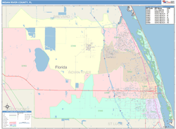 Indian River County, FL Wall Map