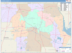 Jackson County, FL Wall Map