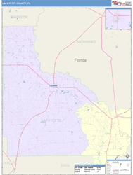 Lafayette County, FL Wall Map