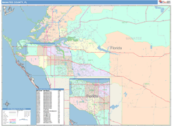 Manatee County, FL Wall Map