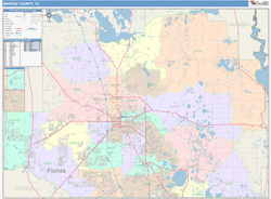 Marion County, FL Wall Map