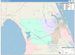 Martin County, FL Wall Map