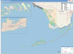 Monroe County, FL Wall Map