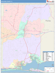Okaloosa County, FL Wall Map