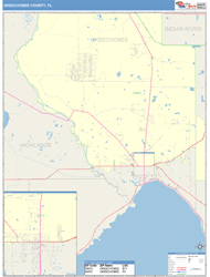Okeechobee County, FL Wall Map