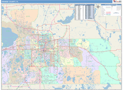 Orange County, FL Wall Map