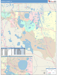 Osceola County, FL Wall Map