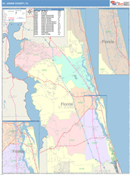 St. Johns County, FL Wall Map