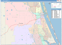 St. Lucie County, FL Wall Map