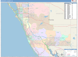 Sarasota County, FL Wall Map