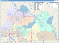 Seminole County, FL Wall Map
