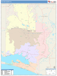 Walton County, FL Wall Map