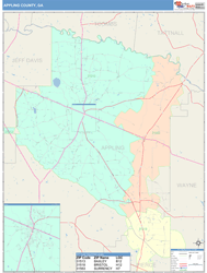 Appling County, GA Wall Map