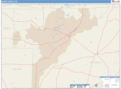 Baker County, GA Wall Map