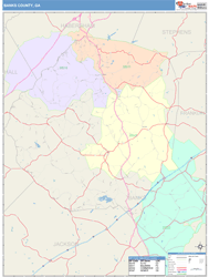 Banks County, GA Wall Map