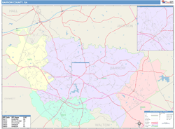 Barrow County, GA Wall Map