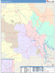 Bartow County, GA Wall Map