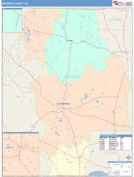 Berrien County, GA Wall Map