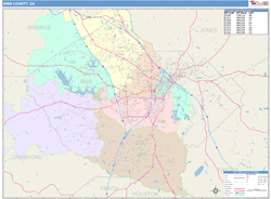 Bibb County, GA Wall Map