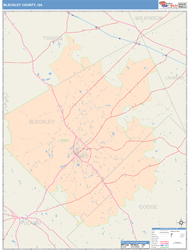 Bleckley County, GA Wall Map