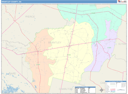 Brantley County, GA Wall Map