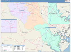 Bryan County, GA Wall Map