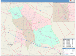 Bulloch County, GA Wall Map