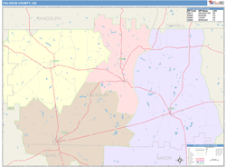 Calhoun County, GA Wall Map