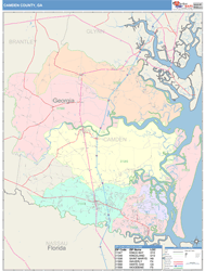 Camden County, GA Wall Map