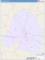 Candler County, GA Wall Map