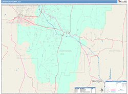 Catoosa County, GA Wall Map