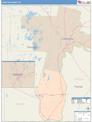 Charlton County, GA Wall Map