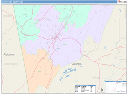 Chattooga County, GA Wall Map