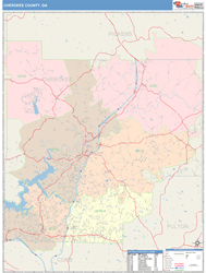 Cherokee County, GA Wall Map