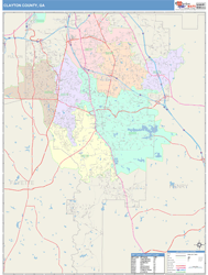 Clayton County, GA Wall Map