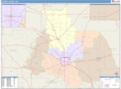 Coffee County, GA Wall Map