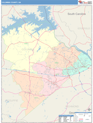 Columbia County, GA Wall Map