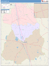 Cook County, GA Wall Map