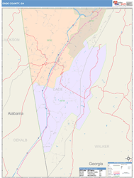 Dade County, GA Wall Map