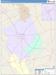 Dodge County, GA Wall Map