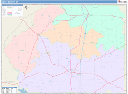 Dooly County, GA Wall Map