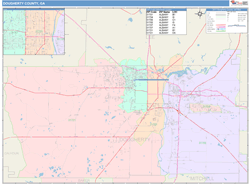 Dougherty County, GA Wall Map